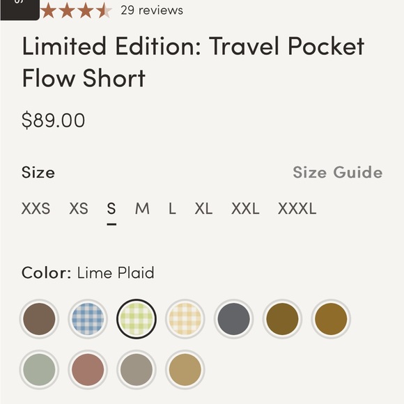 Wayre Limited Edition: Travel Pocket Flow Short Lime Plaid Gingham Lounge Sz S - Picture 11 of 13